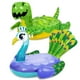 thumbnail image 1 of Set de flotador para piscina Sloosh con forma de dinosaurio y pavo real inflable, paquete de 2 Sloosh Sloosh, 1 of 7