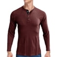 thumbnail image 2 of Dpityserensio T-shirt Ample à Manches Longues pour Homme Col Rond T-shirt Uni, 2 of 4
