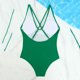 thumbnail image 5 of Trajes de baño de una pieza para mujer Traje de baño de cuello en V de color sólido para mujer Traje de baño de bikini dividido Traje de baño para mujer, 5 of 5