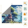 thumbnail image 3 of Honeii Fantasy Treehouse Planet Scene for Dish Drying Mat for Kitchen Counter, Non-slip Rubber Backed, Hide Stain Kitchen Super Absorbent Draining Mat, Dish Rack Pad, 3 of 8