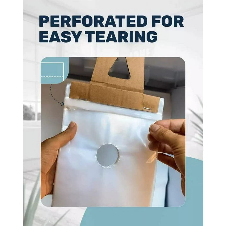 Skywin 200 Plastic Door Hanger Bags 6 x 12 inches Clear Door