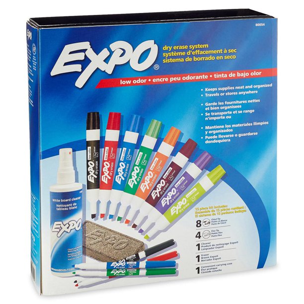 Product of Expo Low Odor Dry Erase Marker, Eraser and Cleaner Set