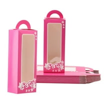 1bag 20pcs Pink Princess Paper Party Favor boxes Lovely Paper Gift Storage boxes Rectangle Party Favor box with Visible Window for Holiday Birthday Party Decoration 9.5x3x2inch