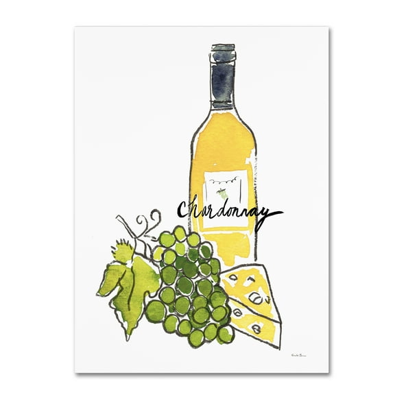 Trademark Fine Art 'Wine Time IV Chardonnay' Canvas Art by Farida Zaman