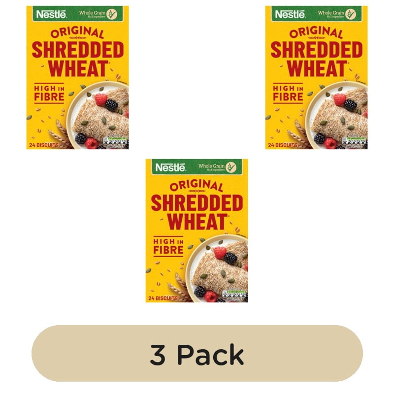 Shredded Wheat Original Cereal 24 Biscuits 540g, British Import (Pack of 3)