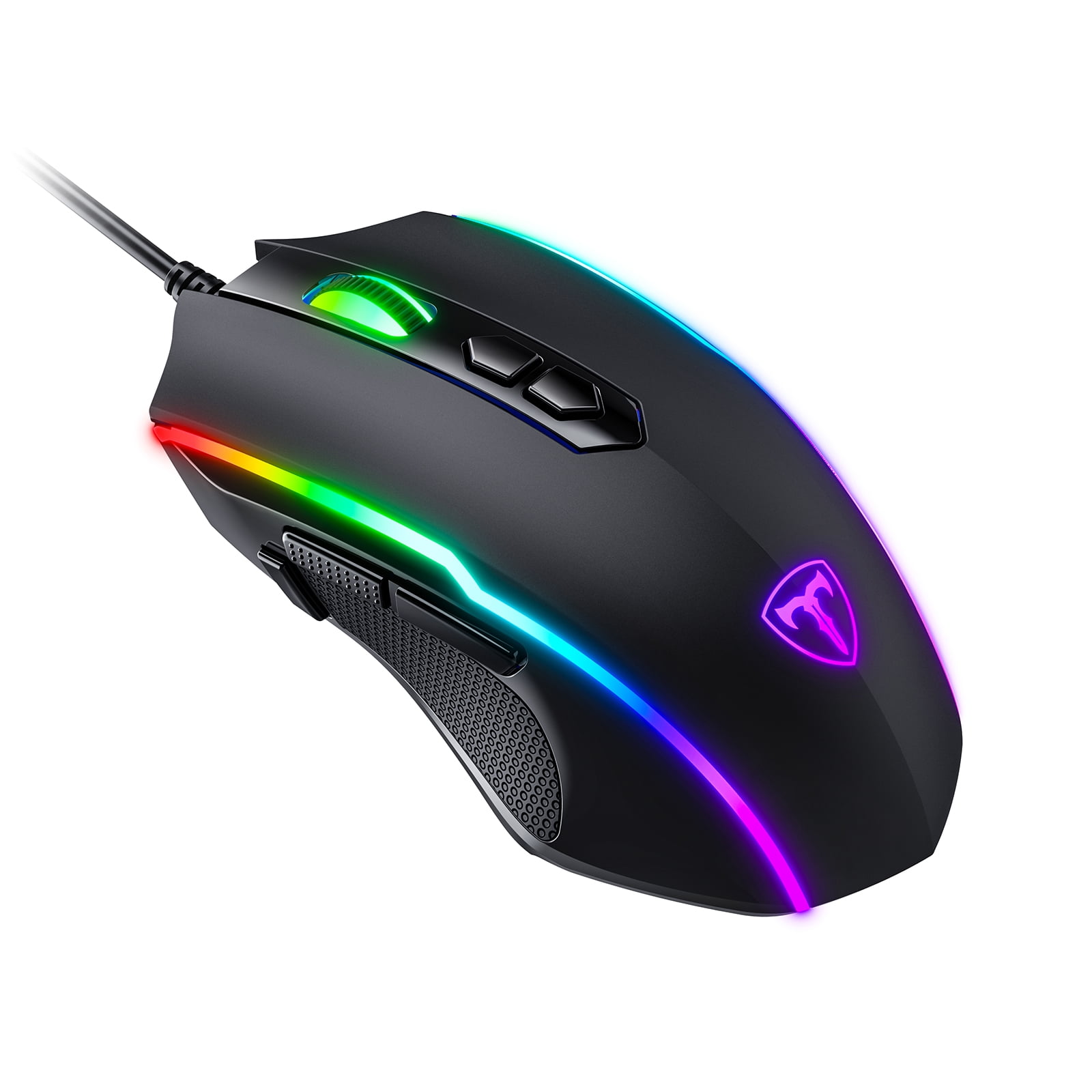 7200 DPI Ergonomic Optical Gaming Mouse Wired Programmable Buttons RGB Backlit 
