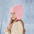 thumbnail image 2 of Warm Cold Weather Hats Childrens Hat Cute Cat Ears Boys And Girls Baby Outdoor Warm Plush Ear Pullover Hat for Boys and Girls,One Size,A191-Pink, 2 of 5