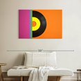 thumbnail image 2 of Elephant Stock Vinyl Record Cover Wall Art - Horizontal Canvas Wall Art - Living Room Wall Decor - Music Canvas - Orange And Yellow Decor - 39" x 26", 2 of 8