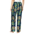 thumbnail image 3 of Daiia Colorful Pineapples Women's Sleep Pant with Pockets and Drawstring,Pajama Pants-Small, 3 of 9