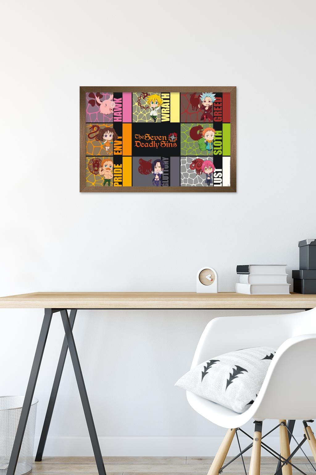 The Seven Deadly Sins: Season 3 - Chibi Sins Wall Poster, 14.725" x 22.375" Framed