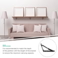 thumbnail image 3 of 2pcs Black Folding Wall Bracket Hinges Collapsible Support Brackets, 3 of 9