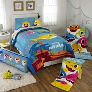 Baby Shark Kids Fleece Twin/Full Blanket, 62 x 90, Blue, Nickelodeon