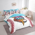 thumbnail image 2 of Erosebridal Kids Sports Twin Bedding Sets, Baseball Ice Cream Bedding Comforter Set, Colorful Polka Dots Reversible, 7 Pieces, 2 of 6