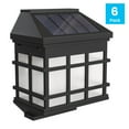 thumbnail image 3 of Flash Furniture 6 Piece Modern Black LED Wall Mounted Solar Pathway Light, 8 Lumens, 3 of 12