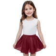 thumbnail image 5 of CQONEPT Girls' Ballet Tutu Skirt Dance Princess Tulle Skirts School Gymnastics Costumes Ballerina Outfits Wine 8 Years, 5 of 7