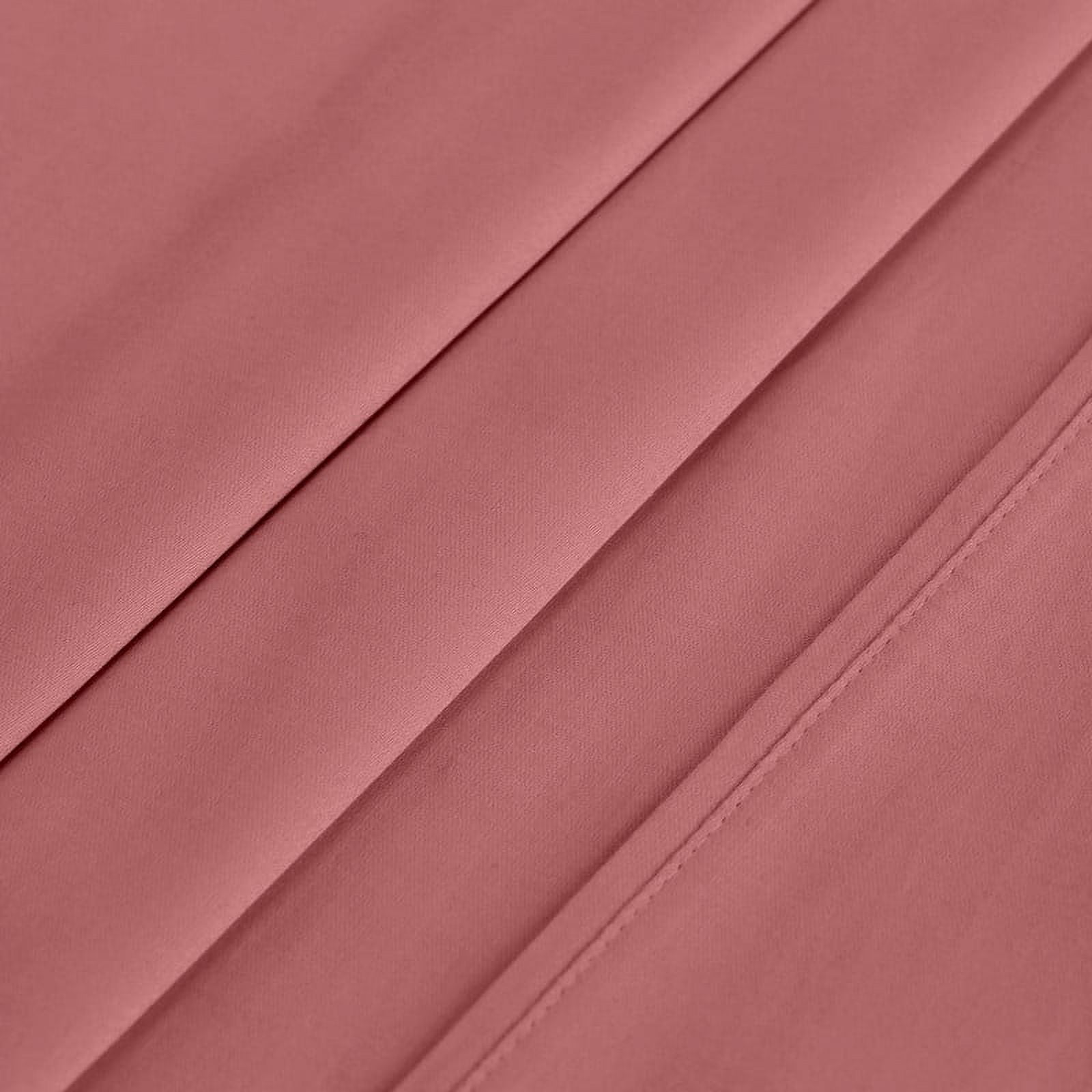 Superior Egyptian Cotton 400 TC Deep Pocket Sheet Set, Split King, Blush
