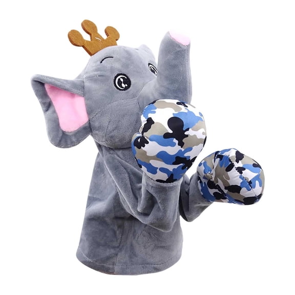 Boxing Puppet Children Boxing Doll Funny Interactive Hand Puppet Soft Animal Plushs Toy with Sound for Kids