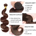 thumbnail image 3 of Paquetes de cabello humano #4 Brown Body Wave Aonbamds de 70 a 80 cm, 150 g, 3 of 9