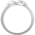 thumbnail image 2 of Jewels By Lux 14k White Gold 1/10 CTW Diamond Criss-Cross Ring Size 7, 2 of 2