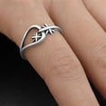 thumbnail image 4 of Healing Love Health Care Ring .925 Sterling Silver Band Jewelry Female Male Unisex Size 4, 4 of 4