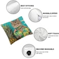 thumbnail image 4 of Acheng Set of 2 Cute Cat and Pineapple Pillow Covers Throw Pillow Cover with Hidden Zipper Decorative Pillow Cases Creative Gift White, 4 of 6