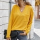 thumbnail image 4 of Blusas de manga larga con cuello en V, blusas casuales de manga larga con cuello en V para mujer, blusas de moda para mujer, diseño elevado, 4 of 9