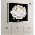 thumbnail image 2 of Black Ranunculus Canvas Dark Florals And Fashion Wall Art by Art Remedy, White Frame, 16" x 16", 2 of 7