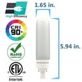thumbnail image 4 of Viribright® PL Lamp, 13-18 Watt Equivalent, GX23-2 (2-Pin) Light Bulb, Warm White 2700K, 4 of 5