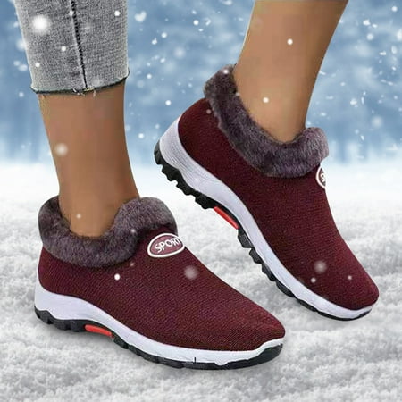 

NEGJ Women s Leisure Breathable Mesh Outdoor Fitness Plus Velvet Running Sport Sneakers Shoes