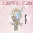 thumbnail image 3 of Broken Ice Blue Rose Bouquet - Elegant Artificial Flowers for Wedding Decor, Home Display, and Gift Giving | Lifelike, Long-Lasting, Sophisticated Aesthetic, 3 Flowers, 3 of 6