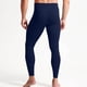 thumbnail image 4 of Pantalones de yoga largos para hombre, de color liso, de cintura alta, con bolsillos, ajustados, para correr, cálidos, de nailon, 4 of 5
