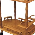 thumbnail image 3 of Oak Finish Rolling Wine Bar Cart, 3 of 3