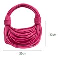 thumbnail image 2 of Bolsos personalizados con diseño de cordón de espagueti para mujer, bolsos cruzados de un solo hombro a la moda, color rojo rosa, 2 of 5