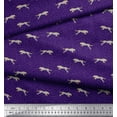 thumbnail image 3 of Soimoi Purple Cotton Voile Fabric Leopard Animal Skin Printed Fabric 1 Yard 56 Inch Wide, 3 of 3