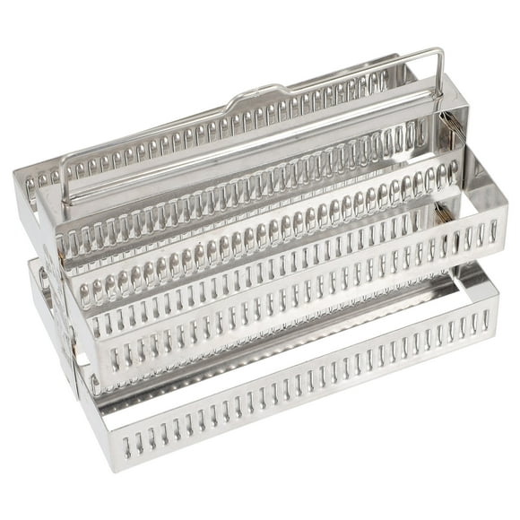 COSMOBETTY Soporte Para Portaobjetos De Microscopio De Acero Inoxidable Para Laboratorio Color Plata