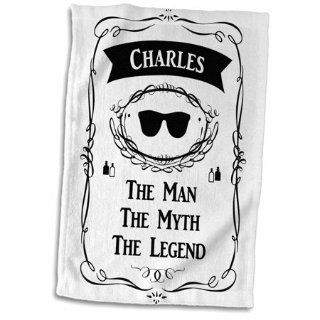 3dRose Charles - The Man The Myth The Legend personal name personalized gift - Towel  15 by 22-inch