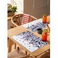 thumbnail image 4 of Eucalyptus Purple Placemats Set of 6,Washable Woven Burlap Cloth Fabric Placemat for Square/Rectangle/Round/Oval Dining Table,Easy Clean Place Mats for Kids Gradient Modern Minimalist Aesthetic Leaves, 4 of 6
