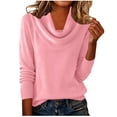 thumbnail image 2 of Wlynlyn Womens Sweaters Cowl Neck Loose Fitted Lightweight Solid Color Long Sleeve Knit Pullover Tops, 2 of 10