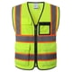 thumbnail image 1 of Chaleco de seguridad HATAUNKI de malla reflectante con 8 bolsillos, color amarillo medio, 1 of 6