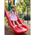 thumbnail image 4 of BemeyourBBs Toddler Baby Girls Summer Dress Golf Outfits Striped Sleeveless Button Turn Down Collar Ruffle Dress, 4 of 9