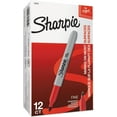 thumbnail image 5 of Sharpie Fine Point Permanent Marker - Fine Tip - 12 Pack, Red, 5 of 9