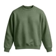 thumbnail image 4 of WIZUTIZ Men's Waffle Knit Crewneck Sweatshirt Drop Shoulder Oversized Long Sleeve Pullover Top For Fall Winter, 4 of 6