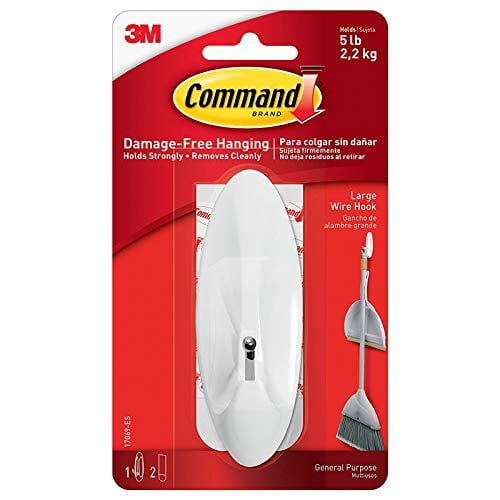 Command Wire Hook, Large, White