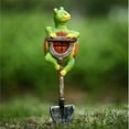 thumbnail image 5 of Garden Statue Outdoor Resin Sculpture Zen Figurine Animal Ornament with Shovel for Yard Patio Backyard Pots, 5 of 8