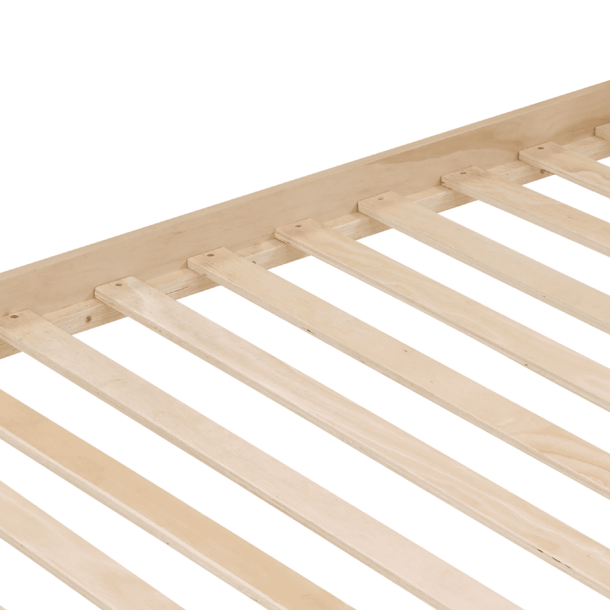 MAYEERTY Twin over Twin Bunk Bed with Thick Posts, Wooden Bed Frame with High Guardrail and Ladder for Kids, No Box Spring Needed, Natural