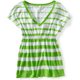 thumbnail image 1 of Aeropostale blusa de punto con cuello en V para mujer, color verde, mediano, 1 of 1