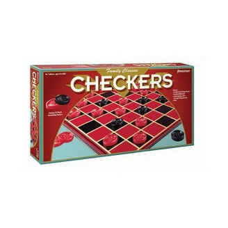 Continuum Games Classic Checkers Set, Heavy-Duty Board with