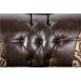 thumbnail image 5 of Furniture of America Eli Faux Leather Loveseat in Dark Brown and Brown, 5 of 7