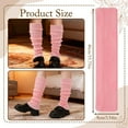 thumbnail image 3 of Bocaoying 3 Pack Rib Knit Leg Warmers for Women, Acrylic Leg Warmer Socks with Ruffle, Soft Stretchy Ankle Warmers for Boots, Y2K Striped Style Leg Covers for Women Outside, Black/Pink/White, 3 of 8