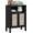 Black, variant on LiteHaven Rattan Sideboard Buffet Cabinet with Storage, Modern Accent Cabinet with 2 Doors and Adjustable Shelf, Freestanding Buffet Table for Entryway Living Room,Black